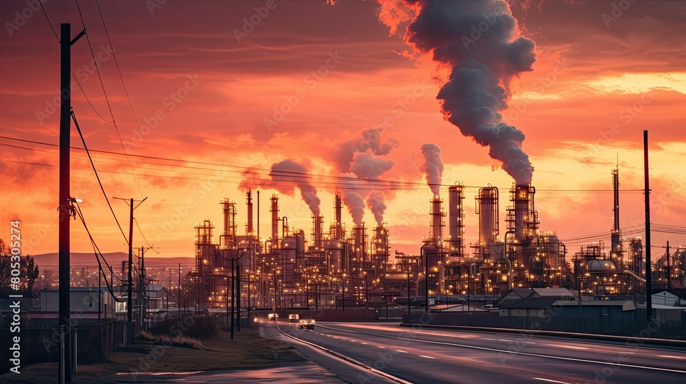 refinery oil and gas scene