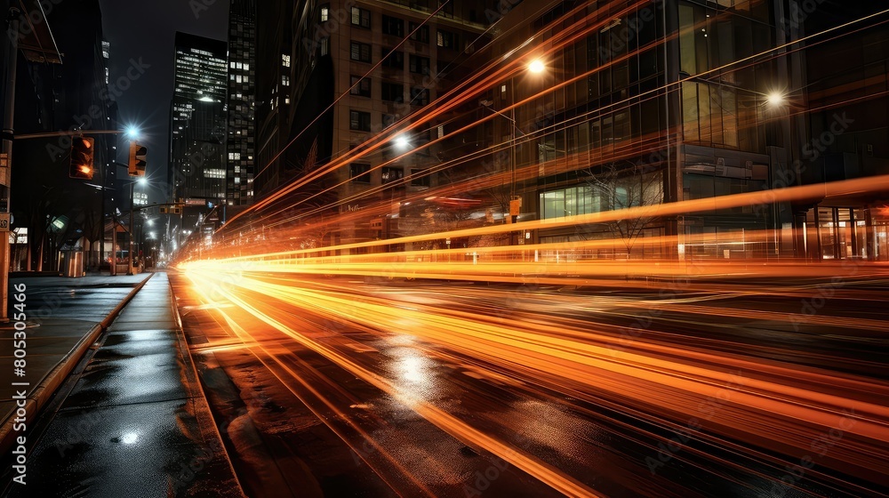 night orange light streaks night orange light streaks
