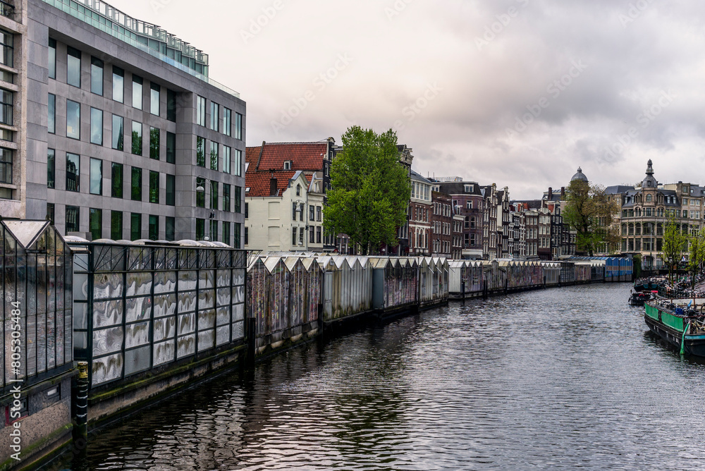 Naklejka premium The floating Amsterdam Flower Market (