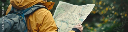 a person looking at map