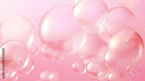 card pink bubbles background © vectorwin