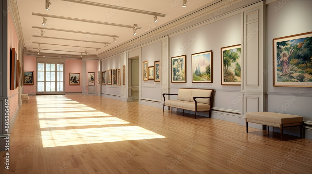 Obraz premium atmosphere art gallery interior