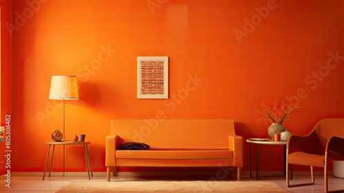lighting blurred orange home interior