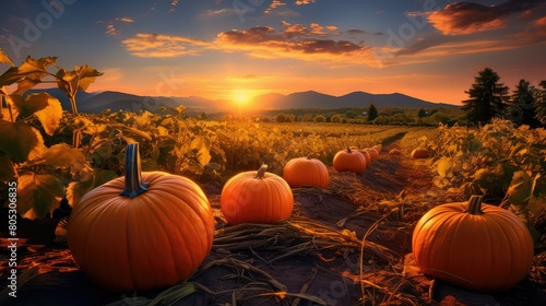 field plant pumpkin background