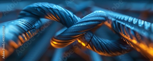 Rebar twisted into a knot, Depicting the unyielding nature of determination photo