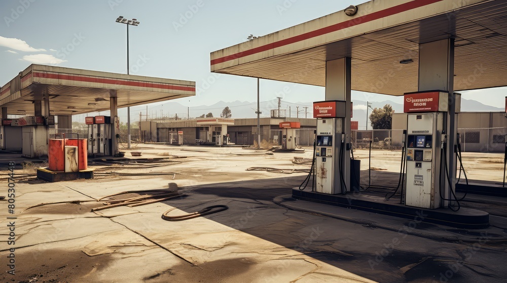 Naklejka premium gas oil coronavirus