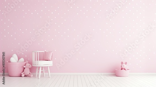 delicate pink and white polka dot background