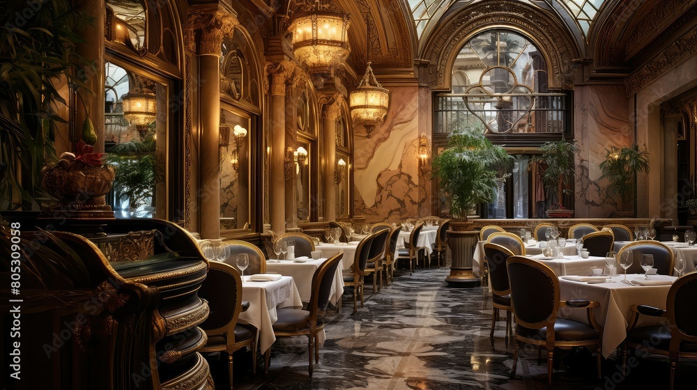 opulent interior restaurant