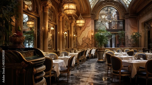 opulent interior restaurant