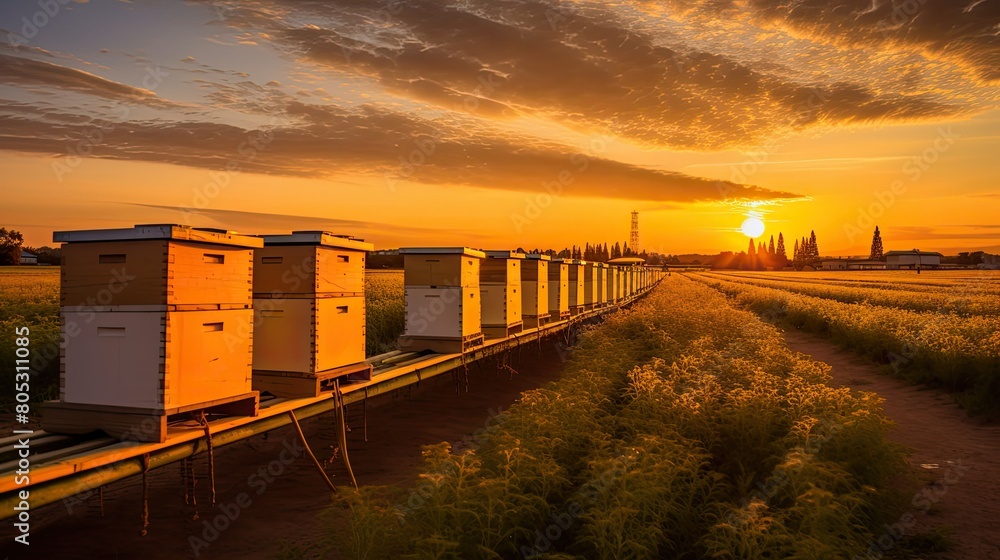 Fototapeta premium honey worker bee farm