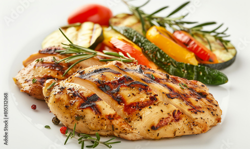 Summer BBQ Delight: Grilled Chicken and Organic Vegetables