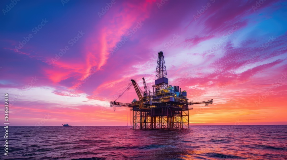 hues oil rig offshore