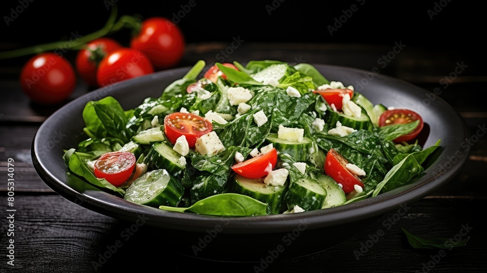 tomatoes food spinach green