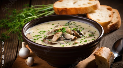 savory soup champignon mushroom
