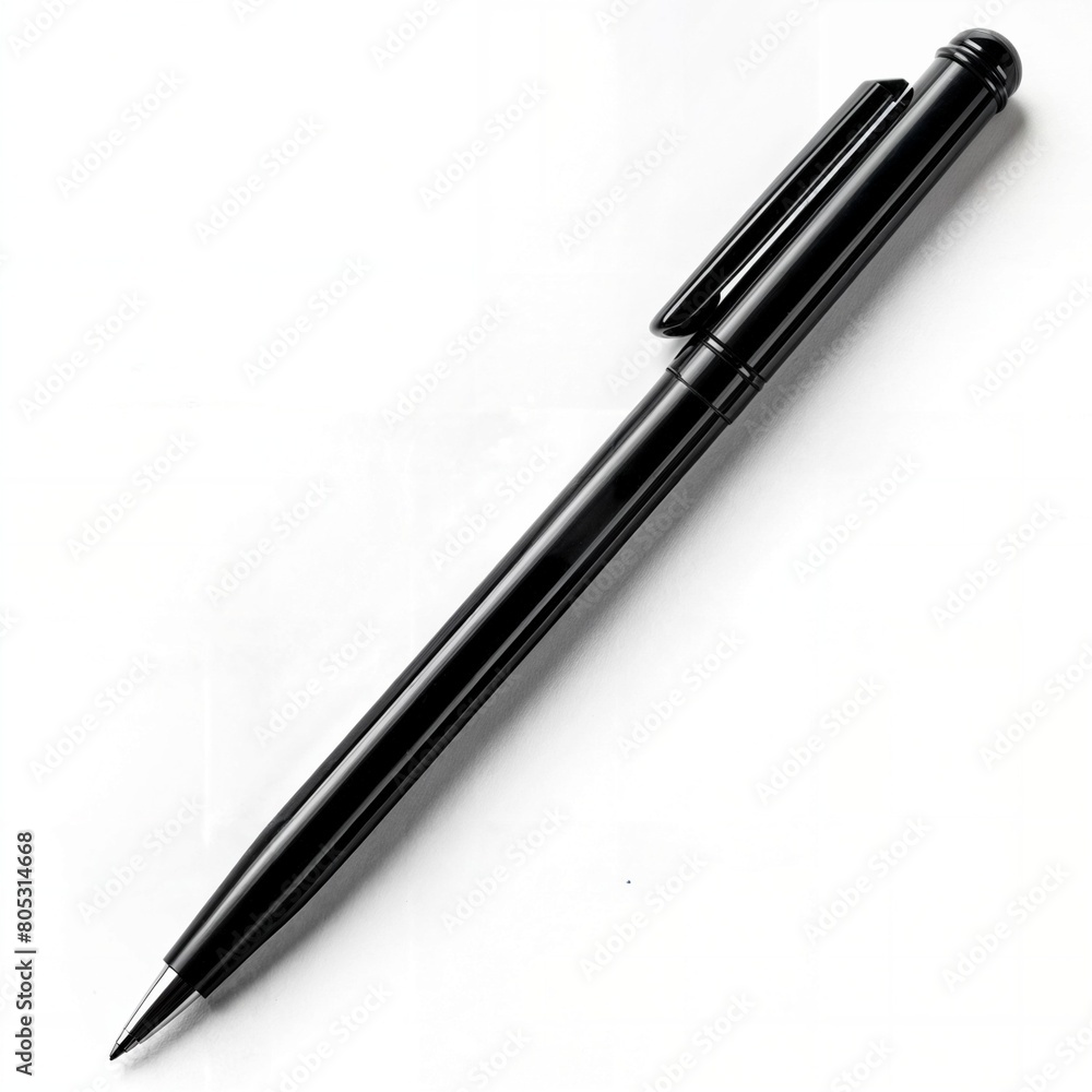 AI generated illustration of a pen placed on desk with notepad within AI generated illustration of a pen placed on desk with notepad within
