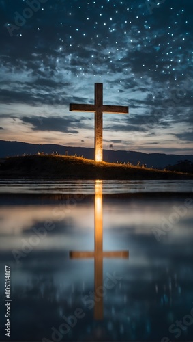 Holy Week Reflection, Iconic Cross Standing Tall on the Hill.