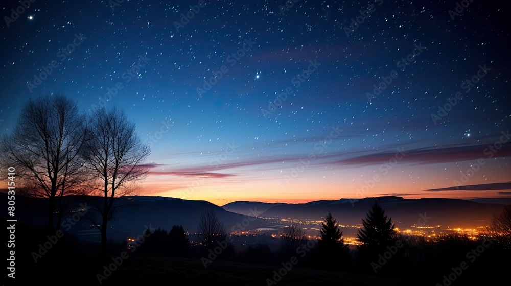 sky stars at dusk