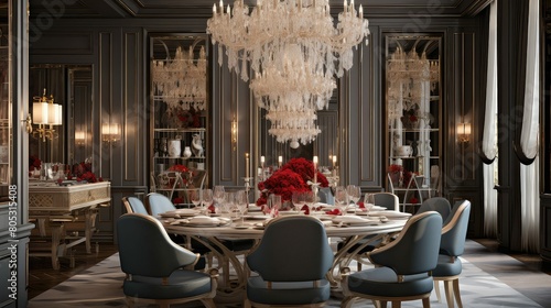 chairs blurred dining room interior design