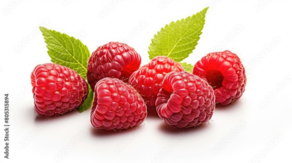 close isolated raspberry fruit close isolated raspberry fruit