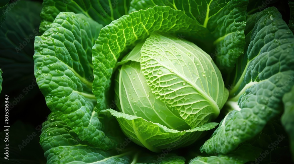 Obraz premium green organic cabbage vegetable