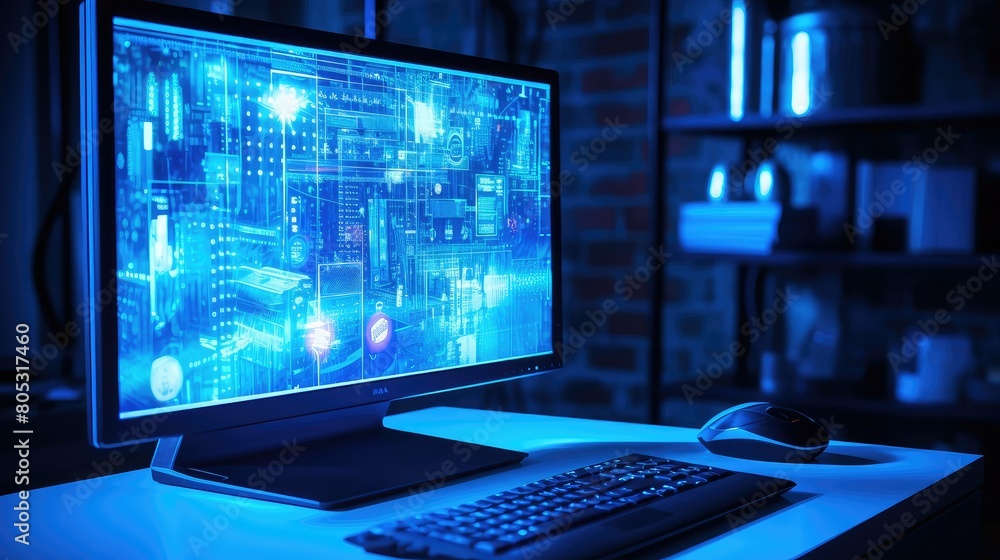 Fototapeta premium intensity computer screen light