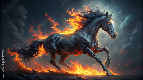  the dark ghost horse fire © MeMosz