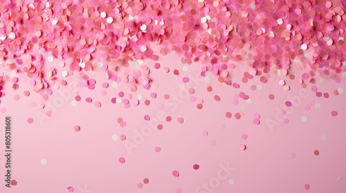 scattered pink background confetti