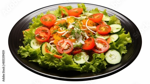 circular isolated lettuce salad