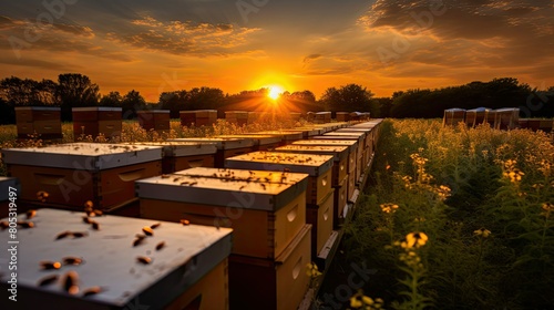 photograph pollen bee farm © vectorwin
