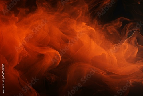 Ominous Smoke orange texture horror. Steam magic. Generate Ai