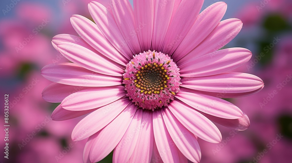 symmetrical pink daisy