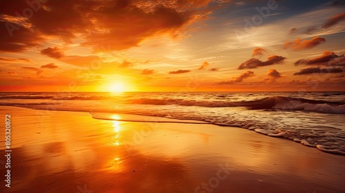 beach golden sunrise