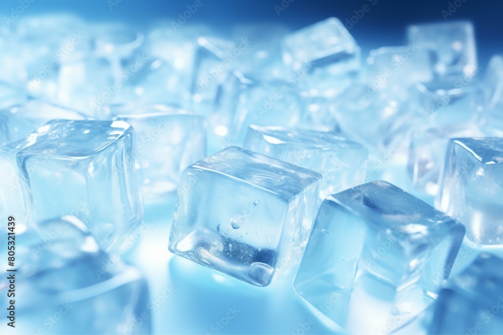 Refreshing Smooth ice cubes light. Wet purity. Generate Ai Refreshing Smooth ice cubes light. Wet purity. Generate Ai