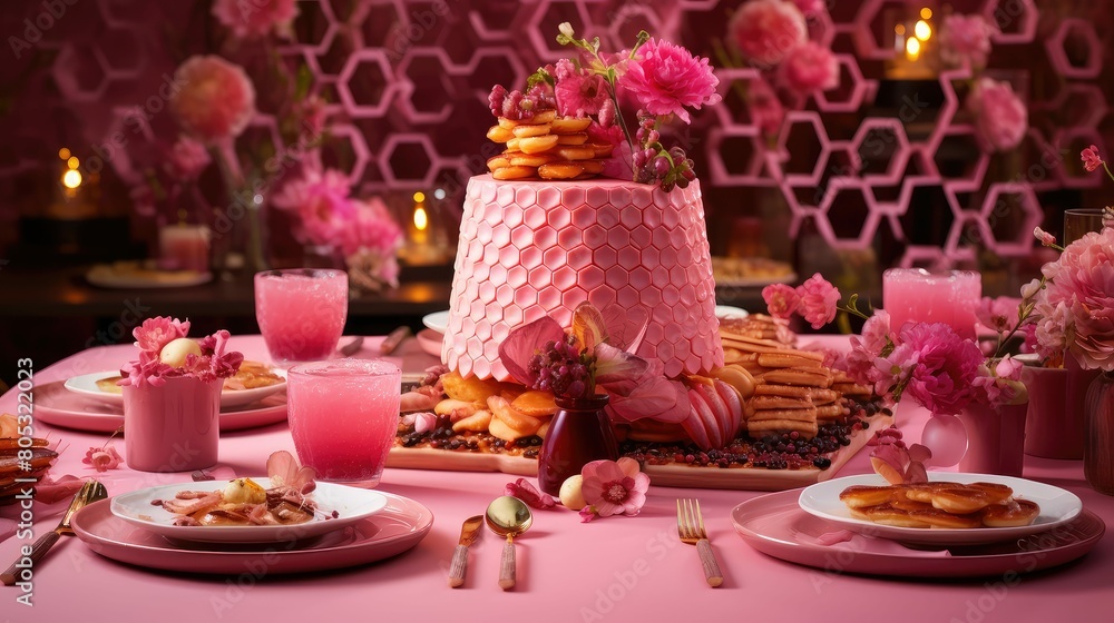 cookies pink honeycomb