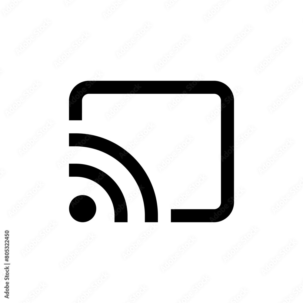 Screen cast icon in generic style. Screencast concept Screen cast icon in generic style. Screencast concept