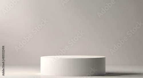 Rock or stone podium nature pedestal product display stand, Abstract Minimal Modern White Podium Platform For Product Display Showcase 3D Rendering