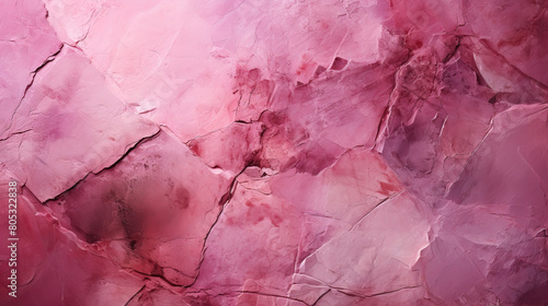 Painted Elegant Pink Colors With Marbled Stone or Rock Wall Texture Background