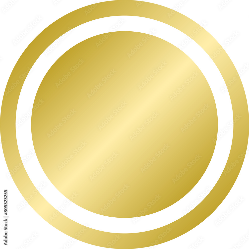 Circular Shape of Elegant and Exclusive Decorative Ornament with Gold Shades