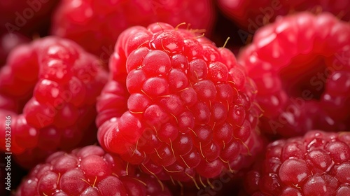 vibrant healthy raspberry fruit