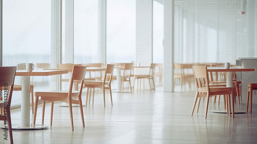 minimalist blurred interior cafe
