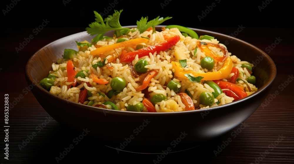 colorful whole grain brown rice dish colorful whole grain brown rice dish