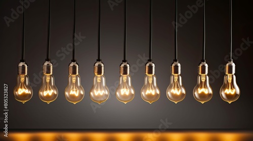 filament isolated light bulb