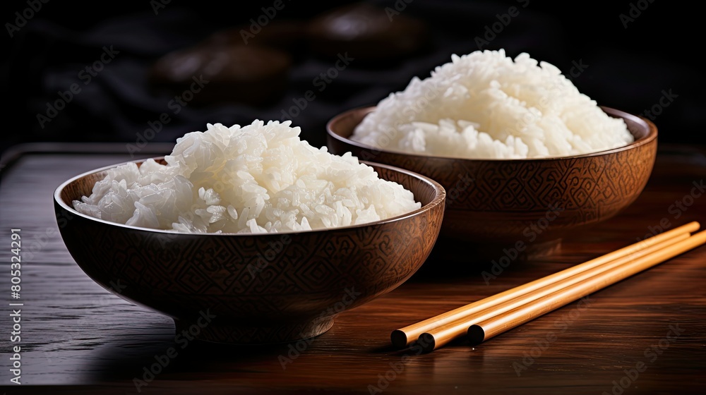 mound bowl rice white