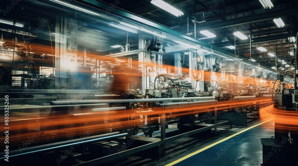 Fototapeta premium machinery blurred building interior work