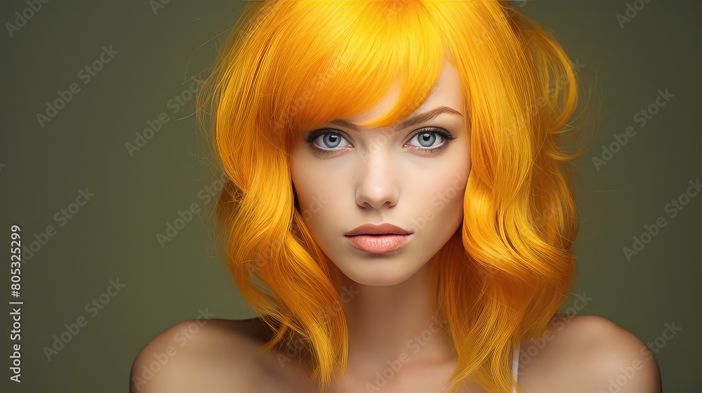 Fototapeta premium captivating headshot yellow