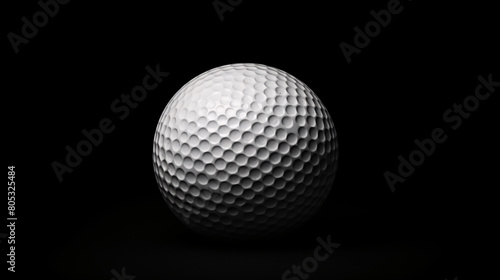 golf ball on a black background