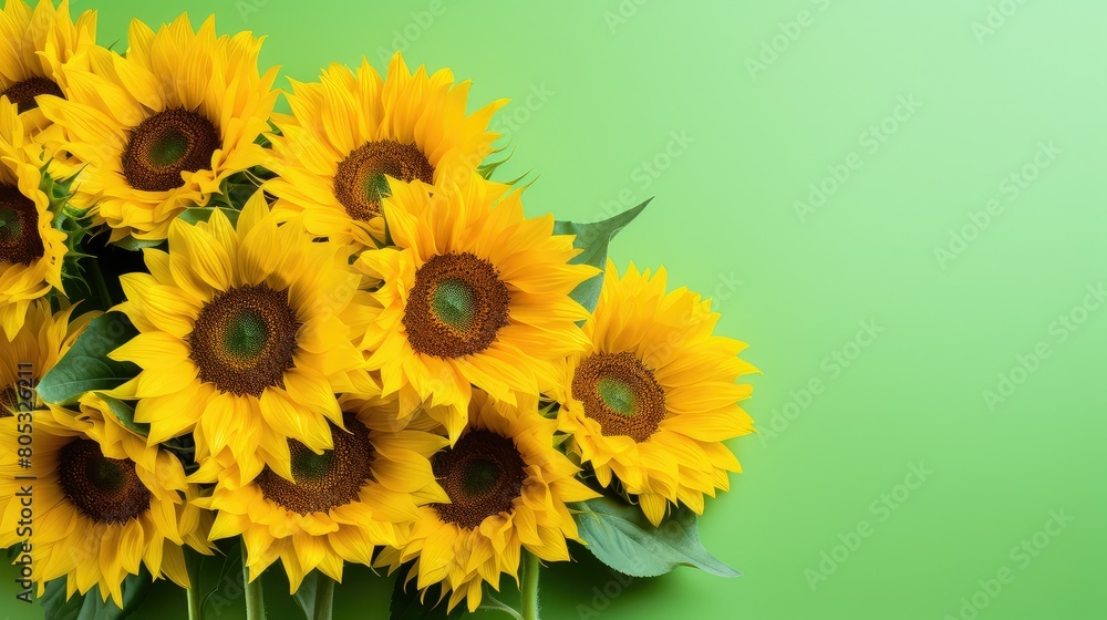 Fototapeta premium summertime green and yellow background