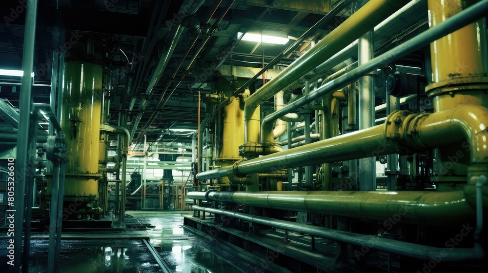 equipment blurred chemical plant interior equipment blurred chemical plant interior