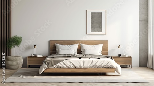 stylish bed interior © vectorwin