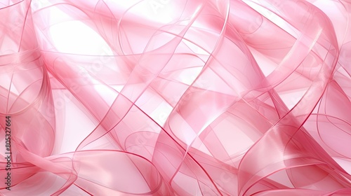 glass pink ribbon pattern
